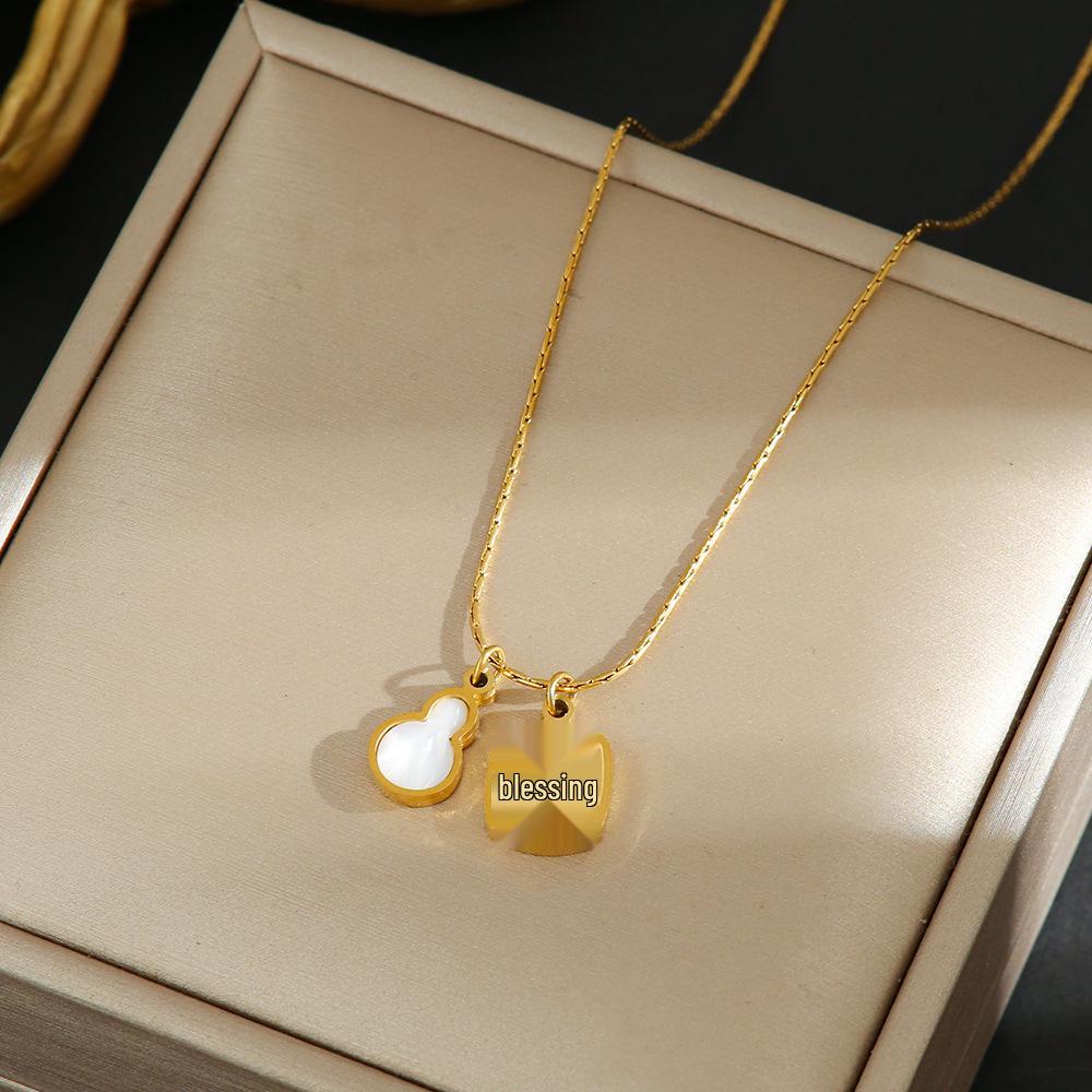 Colier din Oțel Titan Placat cu Aur de 18K, Lanț Claviculă de Înaltă Calitate pentru Femei - Bijuterii care nu se Decolorează