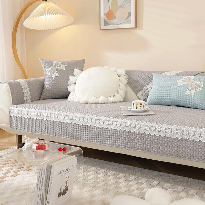 

Cotton Fabric Sofa Cushion, Pure Cotton Four-Season Universal Non-Slip Simple Modern Seat Cushion, Chinese Cover Cover, Backrest Towel 70*70cm