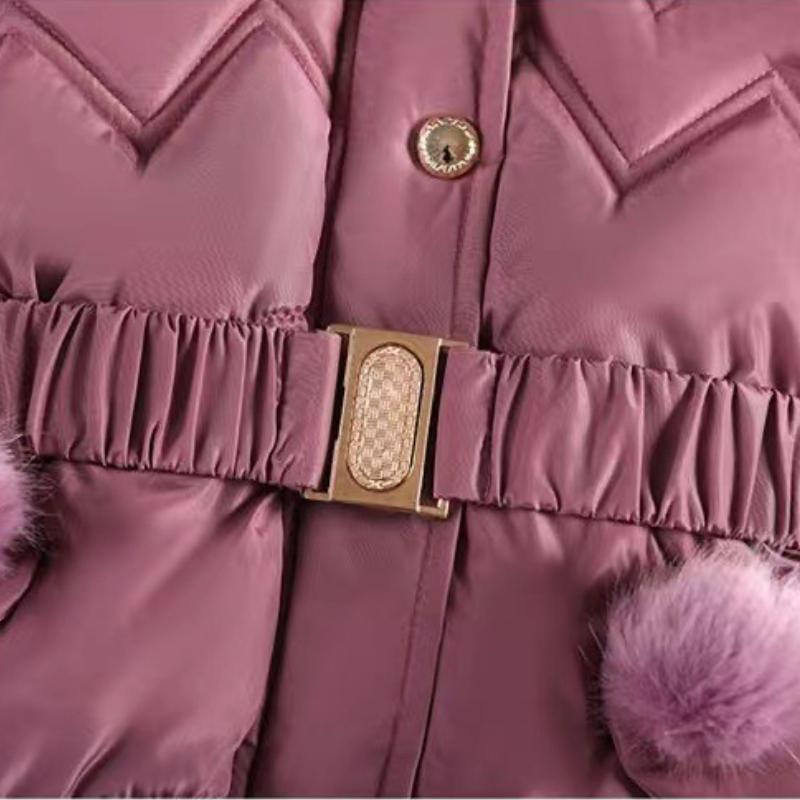 Girls Cotton-padded Coats Children Clothing Velvet Thickening Fashion Down Jackets for Toddler Winter Clothes