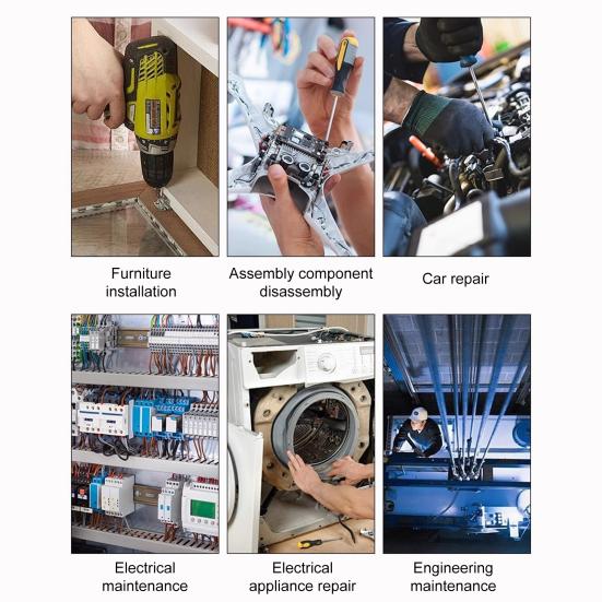 Impact Screwdriver Bit Set Rustproof Corrosion Resistant Magnetic Slotted Heads 1/4 Inch Hex Shank Cross Slot Screw Driver Drill Bits