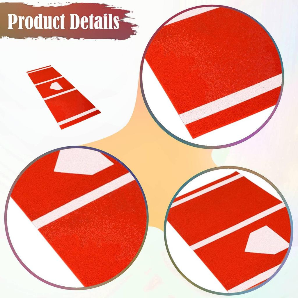 Baseball Batting Mat for Batter Position Training, Auxiliary Tool, Cage