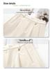 2024 Women's Beige Wool Wide-Leg Slimming High-Waisted Casual Pants