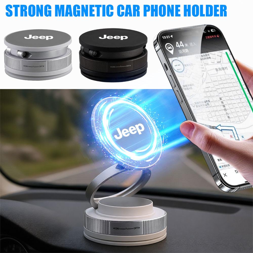 720° Rotation Foldable Magnetic Car Phone Holder Adjustable Dashboard Stand Air Vent Mount For Jeep Grand Cherokee JPB Gladiator ANP1