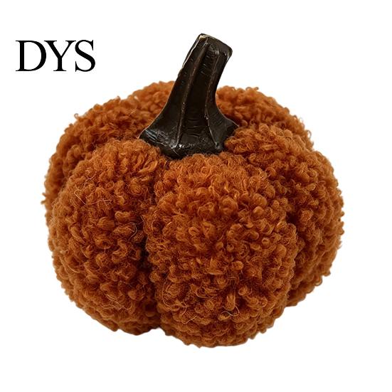 Cozy Farmhouse Autumn Decor Mini Plush Artificial Pumpkin Decoration, Fall 3D Stuffed Soft Velvet Pumpkins Ornament for Halloween Thanksgiving