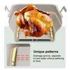 Square Silicone Air Fryer Liners Foldable Non-Stick Baking Tray with Grease Draining Grooves Heat-Resistant Dishwasher Safe Air Fryer Accessory
