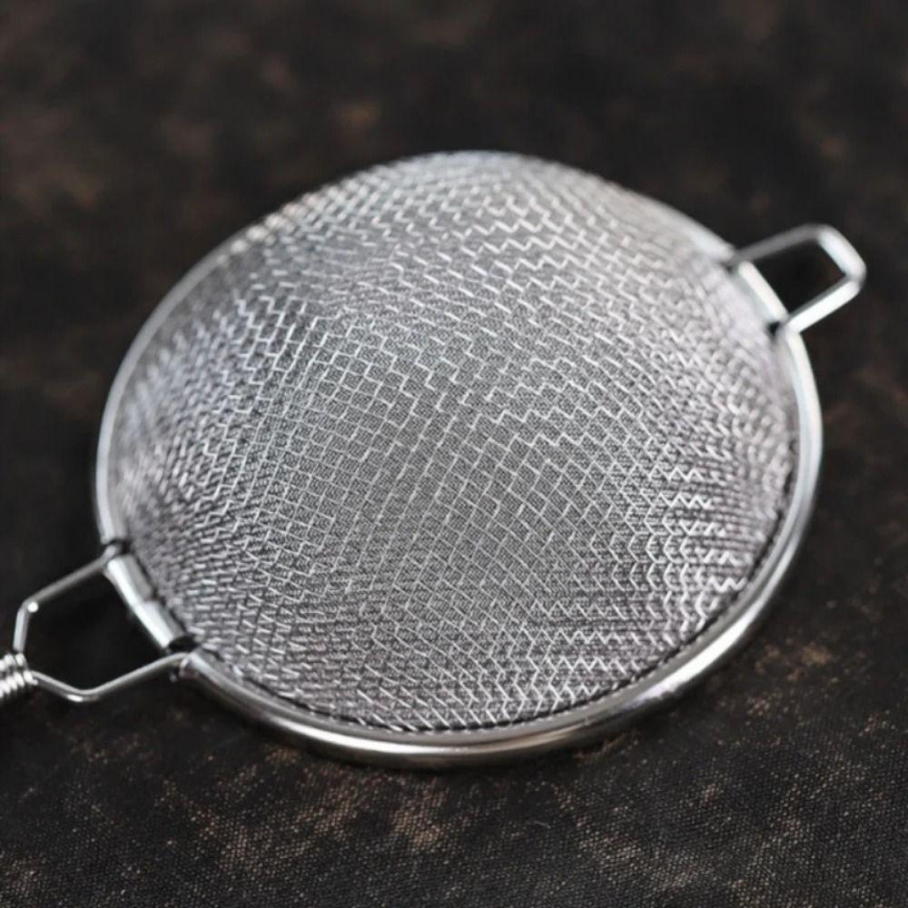 Stainless Steel Wire Tea Strainer Short/Long Handle Skimmer Spoon Premium Fine Mesh Colander  Oil