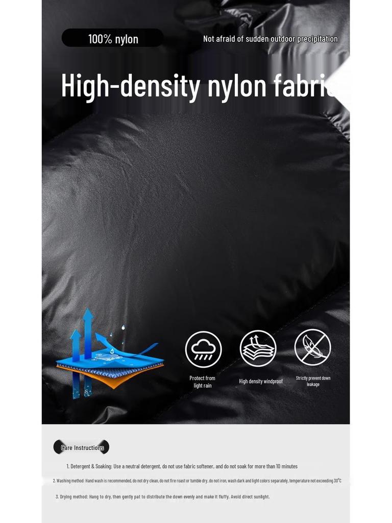 Unisex dlouhá zimní péřová bunda - 95% výplň z prachového peří, Super silná a teplá pro extrémní mráz.