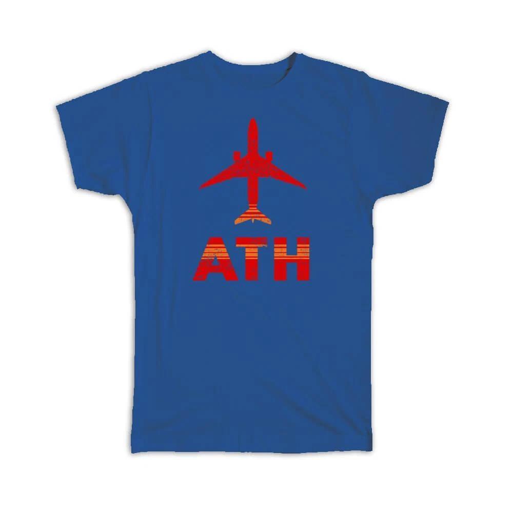 Gift T-Shirt : Greece Athens Airport ATH Travel Airline Pilot AIRPORT S