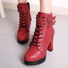 2026 Autumn/Winter New European and American High Heels with Velvet Short Boots Fashion Belt Buckle Boots for Women