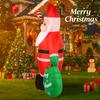 7.9FT Inflatable Toy Santa Claus Gift Bag Xmas Yard Lawn Home Party Decoration with LED Lights  Xmas Home Supplies Ornament Gift