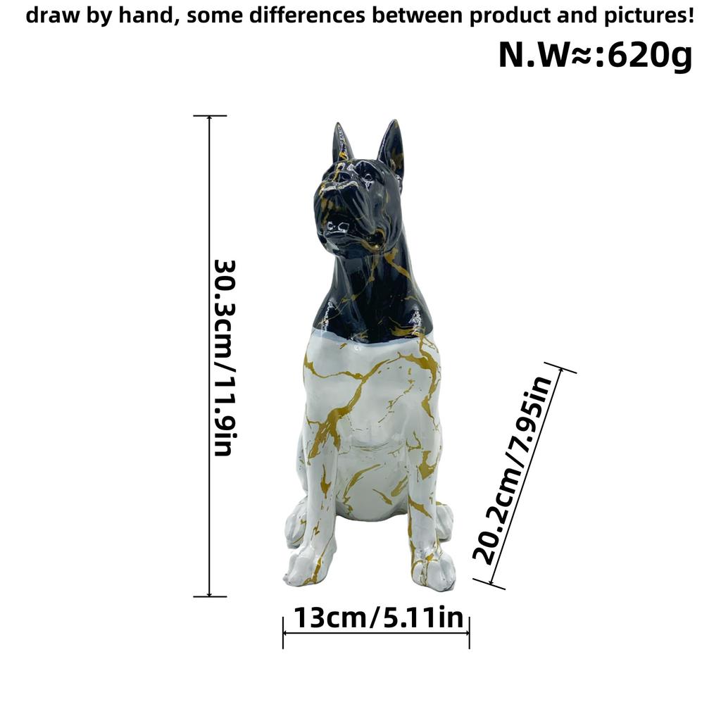 Bunte Dobermann-Ornamente Wohnzimmer Heimgebrauch Dekoration Harz-Handwerk Einweihungsgeschenkidee Bester Trend Langlebig Langlebig