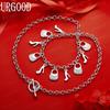 925 Sterling Silver Fashion Element Pendant Necklace - Banquet Gift Jewelry