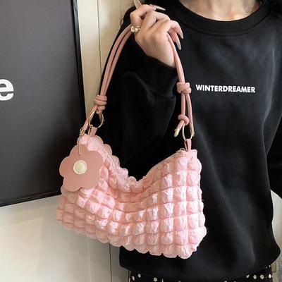 Niche Bags Women's Summer Fashion Bubbles One Shoulder Underarm Bags Versatile Ladies' Style Dumpling Bags