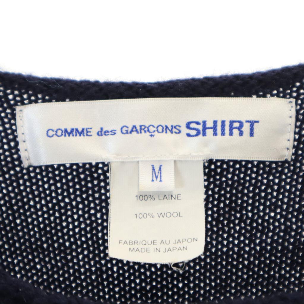 COMME des GARCONS SHIRT made in Japan Langarmpullover M Marineblau gestrickt Damen Gebraucht