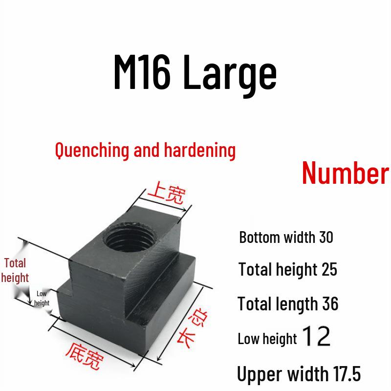 Grade 8.8 Quenching T-Nut Cap T-Block, Sizes M8-M36