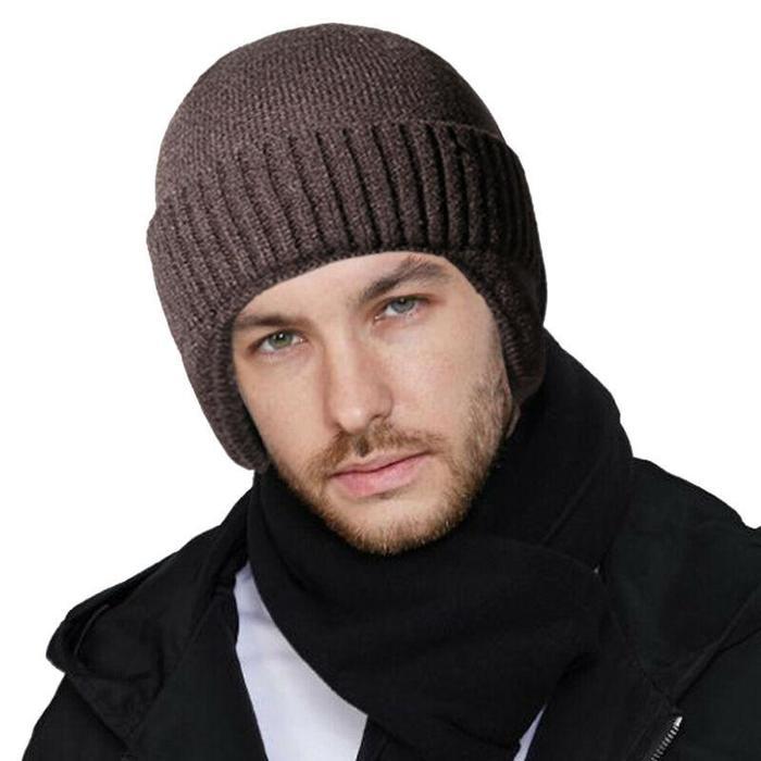Solid Color Knitted Ear Protection Hats 