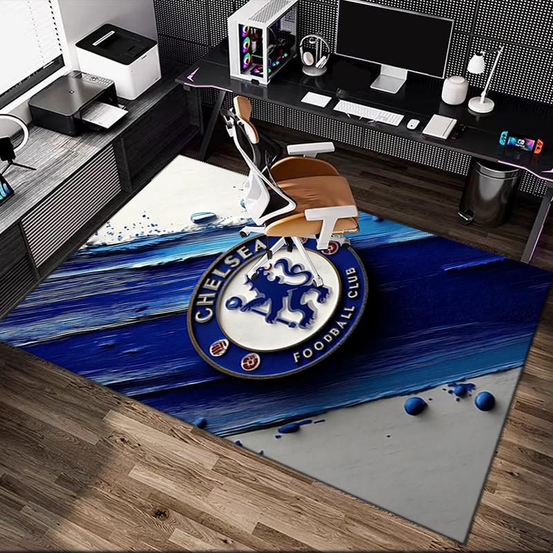 1 Stück Chelsea FC Bedruckter Stuhlunterlage für Home-Office, Wohnzimmer, Küche, Spielzimmerbereich Teppich