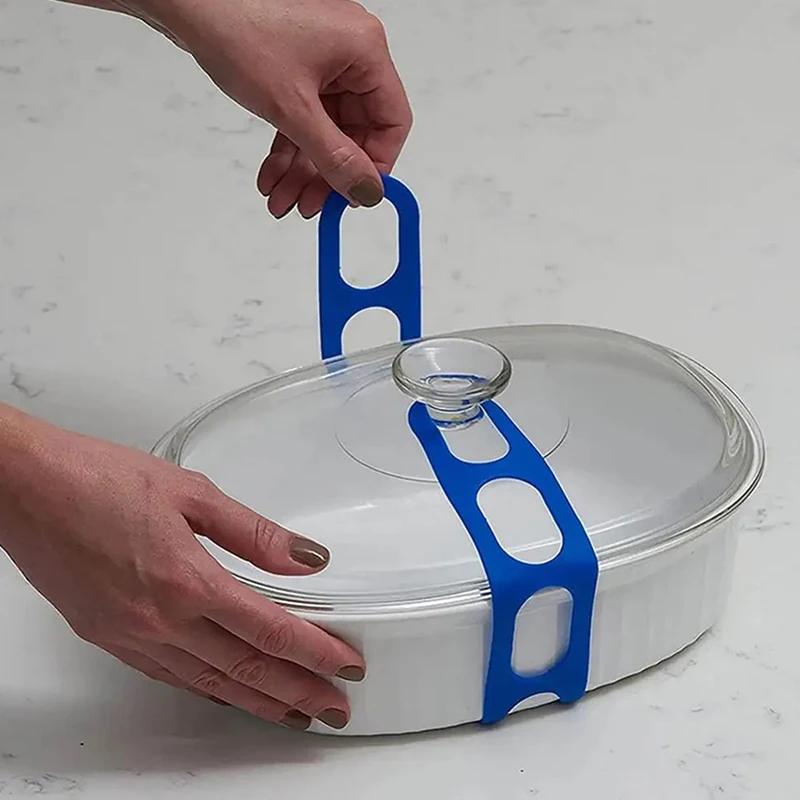 54cm Opakovaně použitelný popruh na víko Silikonový elastický pás Univerzální držák na víko hrnce Popruh na krabičku na oběd Elastický pás Nástroj na venkovní nádobí