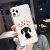 Custodia Carina a Cartone Animato Cane Salsiccia per Telefono per iPhone 17 16 15 14 13 12 11 Pro Max Mini SE 7 Plus Animale Trasparente Morbida Shell Fundas