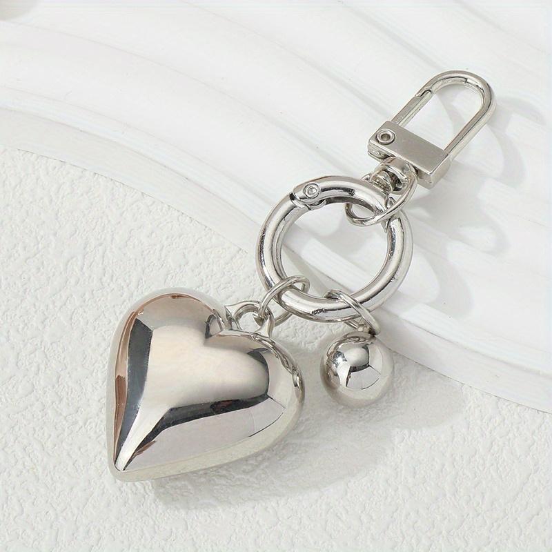 1pc Heart Keychain Love Theme Key Ring Purse Bag Backpack Car Charm Earphone Accessory, Gift For Valentine's Day