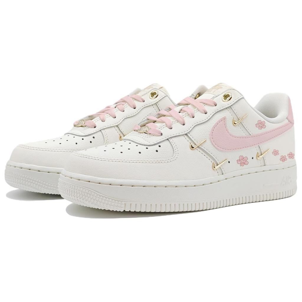 Nike Air Force 1 Cherry Blossom Girlish Abrasion Resistant Low top Skateboard Shoes Women's Pink FV3654-111(Team1020-)