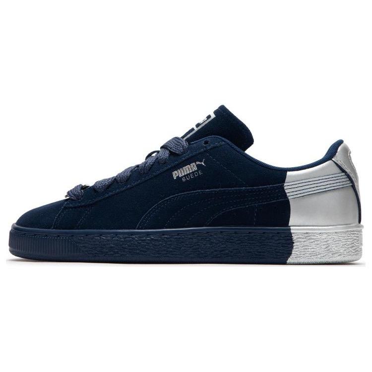 New Puma Suede Navy Silver 398306-02