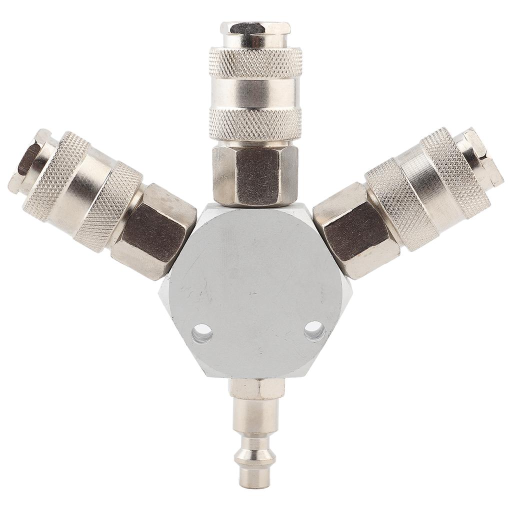 3 Ways Air Hose Manifold Quick Coupler Connector Adapter Splitter 1 4 F NPT