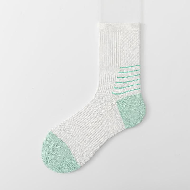 

Женские спортивные носки Head, цветные носки до середины икры, махровые носки, впитывающие пот и предотвращающие запах, бесшовный корсет, носки для йоги и бега 1 pair белый