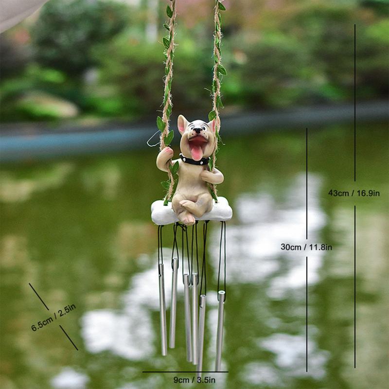 Cute Wind Chimes Garden Decor Pendant Animal Swing Wind Bell For Garden Decor Decorative Wind Chimes Car Interior Pendant