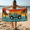 1pc Camper Van Print Towel Sports Quick-Drying Super Absorbent Camping Towel Lightweight Gym Swimming Yoga Beach Towel