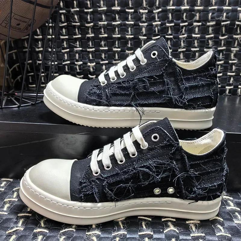 

New Designer Breathable High-top Casual Shoes for Men and Women Flat Bottom Low-top Lace-up Canvas Shoes for Men and Women 35
