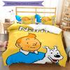 Juego de Ropa de Cama de 3 Piezas con Nombre Personalizado Las Aventuras de Tintín Cierre de Funda Nórdica Incluye 1 Funda Nórdica y 2 Fundas de Almohada para Todas las Estaciones Decoración de Dormitorio