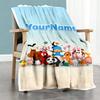 Pocoyo Customize Your Name Blanket Multi-purpose Customizable Blanket Ultra-Soft Suitable for Nap Home Decor Living Room Picnics Ideal for All Seasons