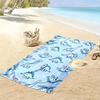 Playful watercolor dinosaurs Print beach towel, quick drying, suitable for travel, outdoor sports, jogging, the beach and swimming, gift