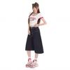 Fashion Denim Dark Blue High Waist Loose Wide Leg Cropped Capri Denim Pants For Women Trendy Versatile Slimming FigureFlattering Casual Capri Trousers