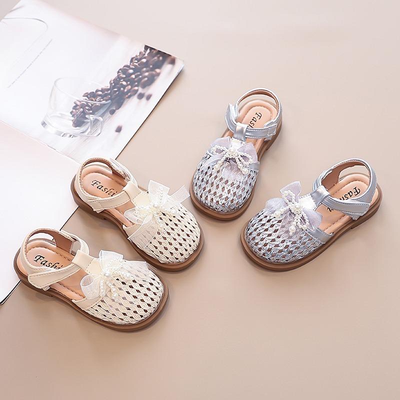 Sandali carini a suola morbida con tacco anteriore per bambine, nuovo stile, scarpe versatili per bambine