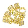 10Pcs Metal Cuff Clips Dreadlock Hair Rings Gold and Silver Braids Hair Beads  for Women Girls