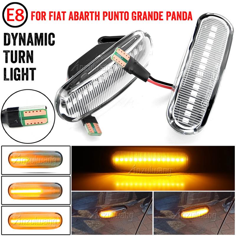 For Fiat Panda 169 Grande Punto Inkl. Evo Doblo Fiorino Linea Idea Dynamic LED Side Marker Light Repeater Lamp