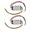 2PCS DC 24V to 12V 2A Voltage Regulator Converter IP68 Waterproofing for Vehicles Boats Solar Systems