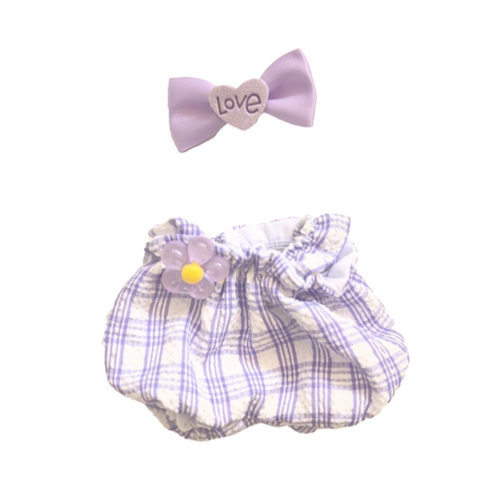 For 17cm Labubu Doll Clothes Fashion Clothes Overalls Jumpsuit Doll Clothes Color Match Hair Clip Dolls Accessories Cute Decoration Little Clothes