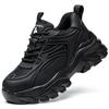 Fashion Anti-slip Work Shoes Women Steel Toe Sneakers Breathable Safety Shoes Indestructible Shoes Security Boots Black Protective Shoe