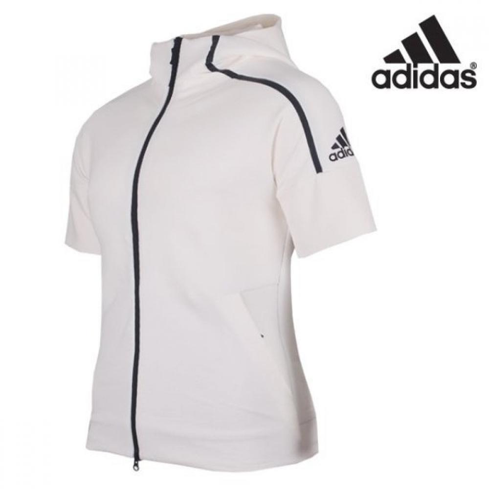 

Adidas Women s Non dyed Knit Short Sleeve Hooded Jacket Sportswear Store Edition BK2642