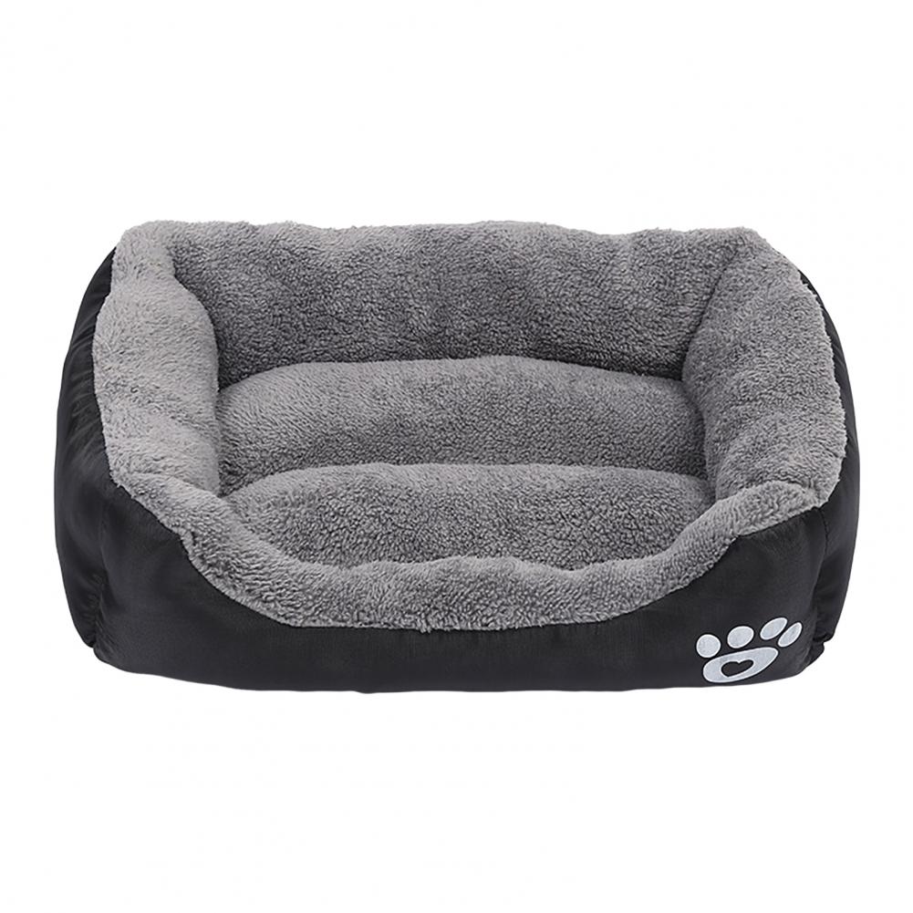 Rectangle Fluffy Dog Bed Washable Plush Pet Bed with Bolster Neck Support Comfy Warm Puppy Bed for Indoor Cats Small Medium Dogs