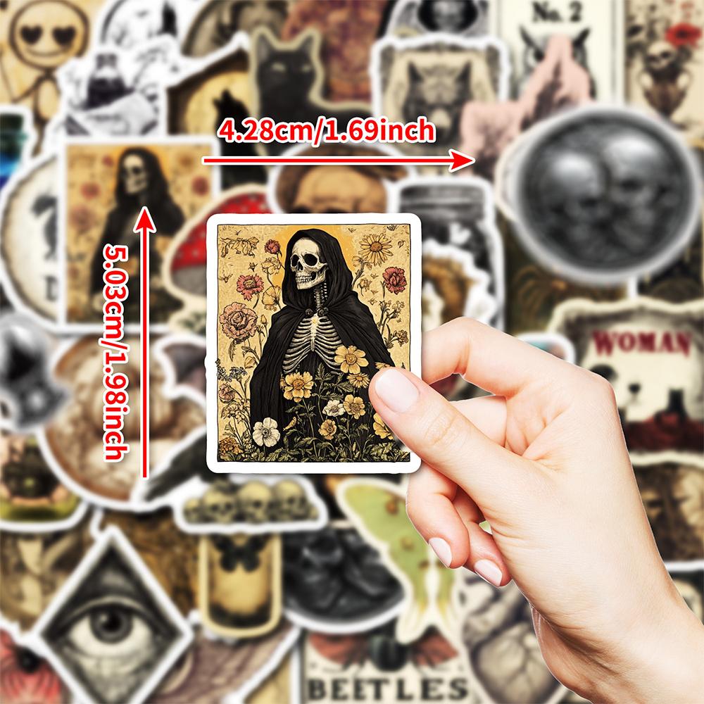 10 30 50Pcs Vintage Gothic Apothecary Stickers Halloween Cool Decals Decoration Diy Phone Skateboard Laptop Graffiti Decals Toy
