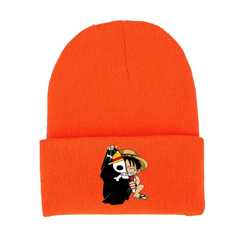 Janpanese Anime Winter Hats for Unisex Luffy New Beanies Knitted Hat Autumn Female Beanie Caps Warmer Bonnet Ladies Casual Cap