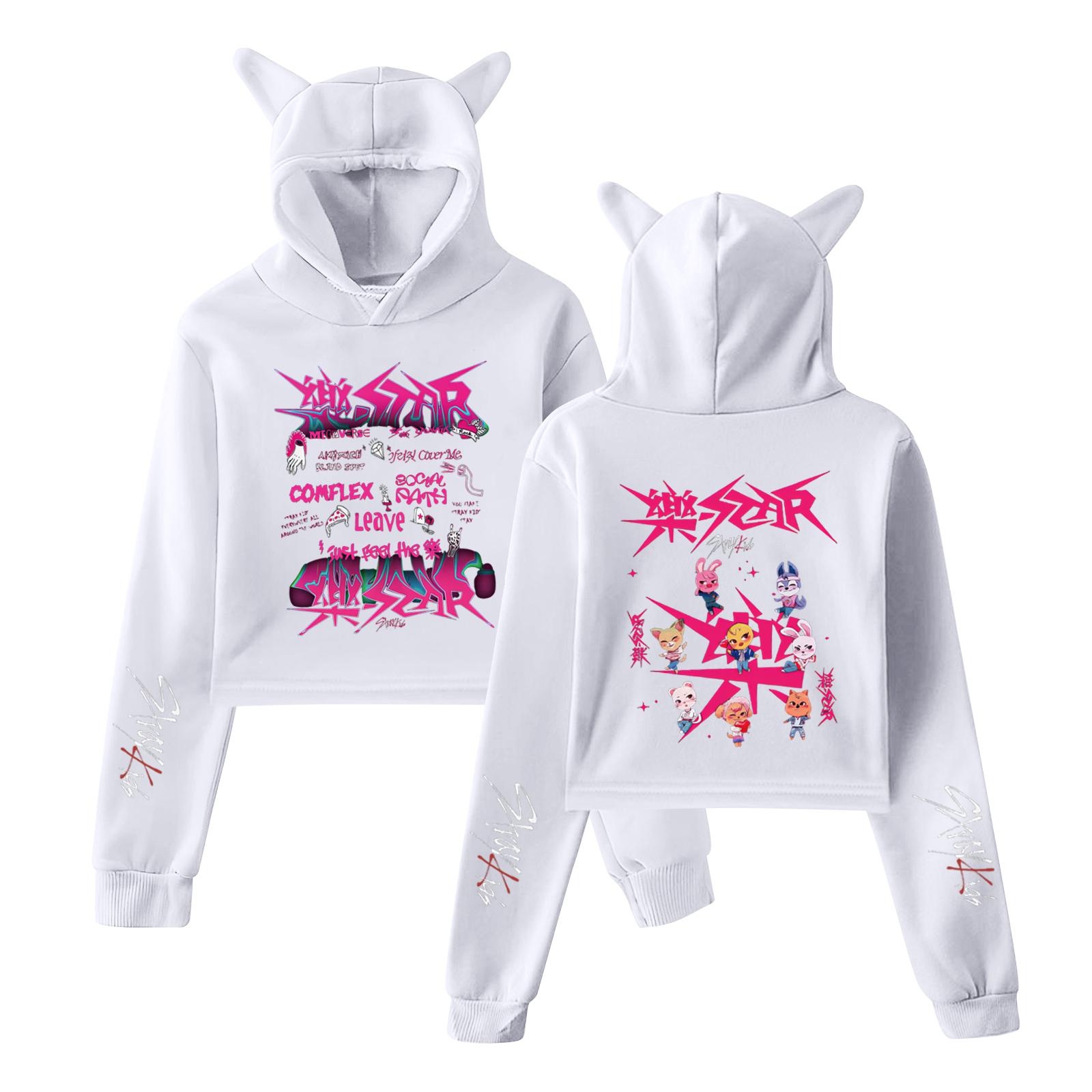 

Стильный женский худи-пуловер с капюшоном и принтом Stray Kids, трендовый топ с длинным рукавом. XL