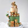 Bear Cake Decoration  Natural Baby Shower Cake Topper Bears Train Cake Decoration Baby Shower Birthday Cake Decoration