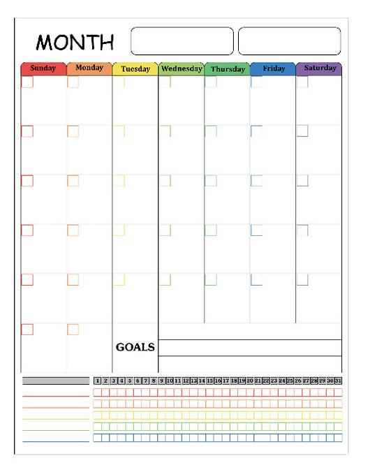 Magnetic Whiteboard Set: Erasable A3 Monthly & Weekly Planner Calendar Sticker