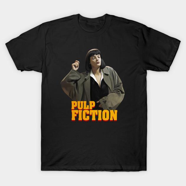 Funny Pulp Fiction TShirt Mia Wallace Quentin Tarantino Graphic Tshirts 90s Vintage Women Men Breathable Comfortable Tee Shirts