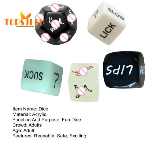 Sexy Reusable Dice Set - 1/2/4/5Pcs, Safe, Exciting, Luminous Design, Tricky Night Club Toy for Endless Fun